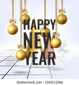 Merry Christmas text design. Vector logo, typography. Usable as banner, greeting card, gift package etc.