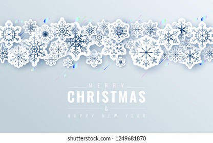 Merry Christmas text design. Vector logo, typography. Usable as banner, greeting card, gift package etc.