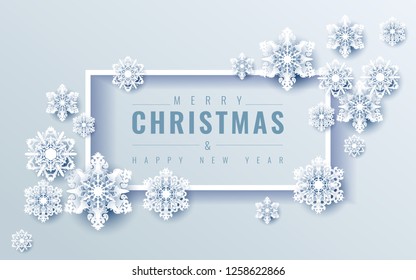 Merry Christmas text design. Vector logo, typography. Usable as banner, greeting card, gift package etc.