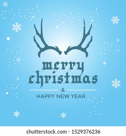 Merry Christmas text design. Vector logo, typography. Usable as banner, greeting card, gift package etc.