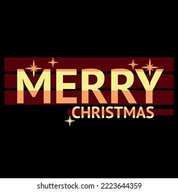 Merry christmas text design. Vector illustration