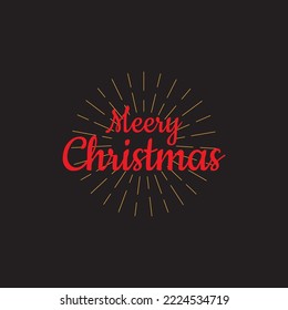 Merry Christmas text design Vector logo typography Can be used as banner  greeting card.
