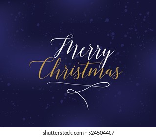 Merry Christmas text design. Vector logo, typography. Usable as banner, greeting card, gift package etc.