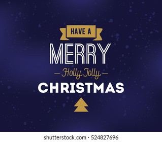 Merry Christmas text design. Vector logo, typography. Usable as banner, greeting card, gift package etc.