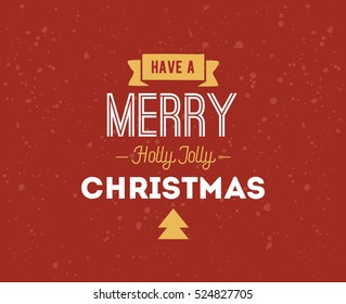 Merry Christmas text design. Vector logo, typography. Usable as banner, greeting card, gift package etc.