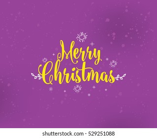 Merry Christmas text design. Vector logo, typography. Usable as banner, greeting card, gift package etc.
