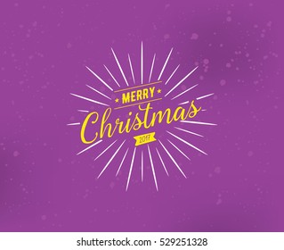 Merry Christmas text design. Vector logo, typography. Usable as banner, greeting card, gift package etc.