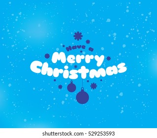Merry Christmas text design. Vector logo, typography. Usable as banner, greeting card, gift package etc.