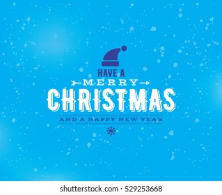 Merry Christmas text design. Vector logo, typography. Usable as banner, greeting card, gift package etc.