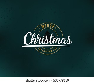 Merry Christmas text design. Vector logo, typography. Usable as banner, greeting card, gift package etc.