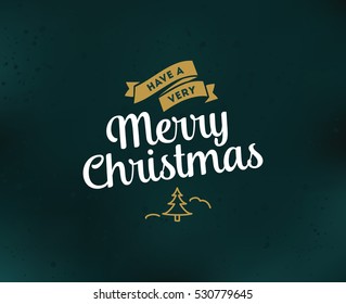 Merry Christmas text design. Vector logo, typography. Usable as banner, greeting card, gift package etc.