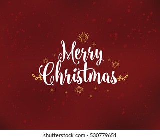 Merry Christmas text design. Vector logo, typography. Usable as banner, greeting card, gift package etc.