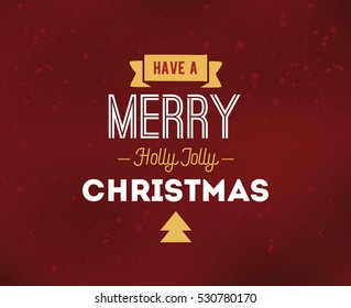 Merry Christmas text design. Vector logo, typography. Usable as banner, greeting card, gift package etc.
