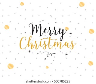 Merry Christmas text design. Vector logo, typography. Usable as banner, greeting card, gift package etc.