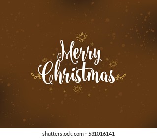 Merry Christmas text design. Vector logo, typography. Usable as banner, greeting card, gift package etc.