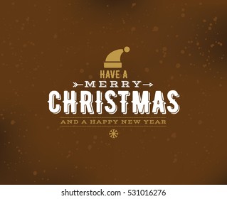 Merry Christmas text design. Vector logo, typography. Usable as banner, greeting card, gift package etc.