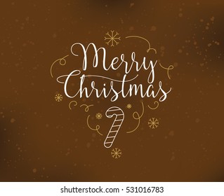 Merry Christmas text design. Vector logo, typography. Usable as banner, greeting card, gift package etc.