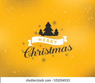 Merry Christmas text design. Vector logo, typography. Usable as banner, greeting card, gift package etc.