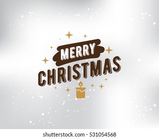 Merry Christmas text design. Vector logo, typography. Usable as banner, greeting card, gift package etc.