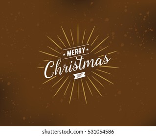 Merry Christmas text design. Vector logo, typography. Usable as banner, greeting card, gift package etc.