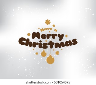 Merry Christmas text design. Vector logo, typography. Usable as banner, greeting card, gift package etc.
