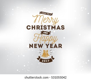 Merry Christmas text design. Vector logo, typography. Usable as banner, greeting card, gift package etc.