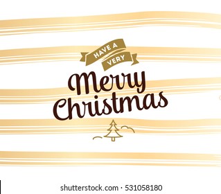 Merry Christmas text design. Vector logo, typography. Usable as banner, greeting card, gift package etc.