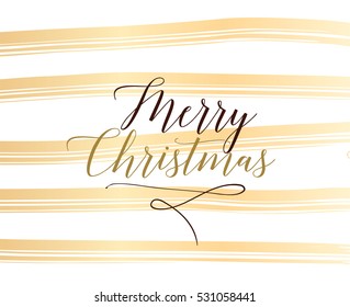 Merry Christmas text design. Vector logo, typography. Usable as banner, greeting card, gift package etc.