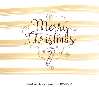 Merry Christmas text design. Vector logo, typography. Usable as banner, greeting card, gift package etc.