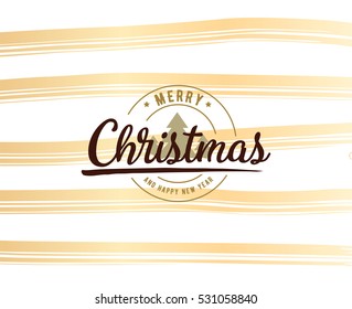 Merry Christmas text design. Vector logo, typography. Usable as banner, greeting card, gift package etc.