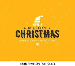 Merry Christmas text design. Vector logo, typography. Usable as banner, greeting card, gift package etc. 