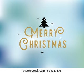 Merry Christmas text design. Vector logo, typography. Usable as banner, greeting card, gift package etc. 