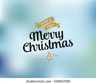 Merry Christmas text design. Vector logo, typography. Usable as banner, greeting card, gift package etc. 