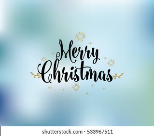 Merry Christmas text design. Vector logo, typography. Usable as banner, greeting card, gift package etc. 