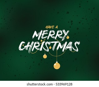 Merry Christmas text design. Vector logo, typography. Usable as banner, greeting card, gift package etc. 