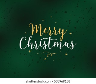 Merry Christmas text design. Vector logo, typography. Usable as banner, greeting card, gift package etc. 