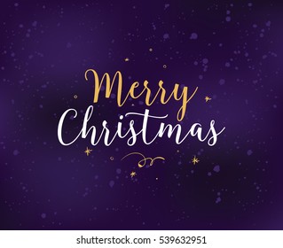 Merry Christmas text design. Vector logo, typography. Usable as banner, greeting card, gift package etc. 
