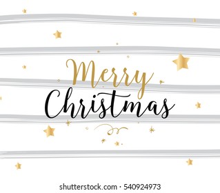 Merry Christmas text design. Vector logo, typography. Usable as banner, greeting card, gift package etc. 