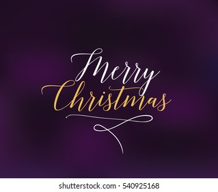 Merry Christmas text design. Vector logo, typography. Usable as banner, greeting card, gift package etc. 