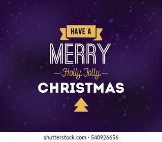 Merry Christmas text design. Vector logo, typography. Usable as banner, greeting card, gift package etc. 