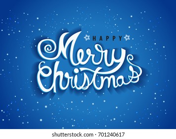 Merry Christmas text design. Vector logo, typography