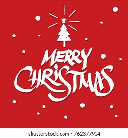 Merry Christmas text design vector