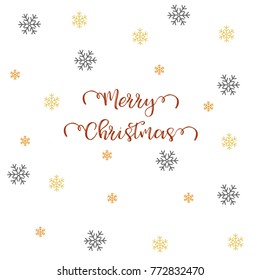 Merry Christmas text design. Vector logo, typography. Usable as banner, greeting card, gift package etc.