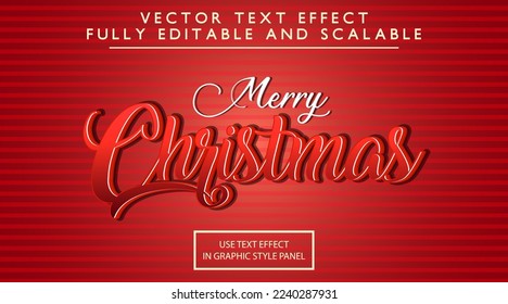 Merry Christmas text effect editable template