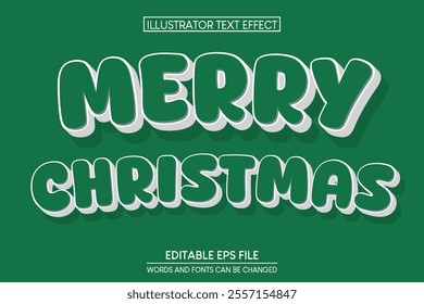 Merry Christmas Text Effect. editable text effect
