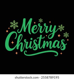 Merry Christmas text effect sticker illustration vector