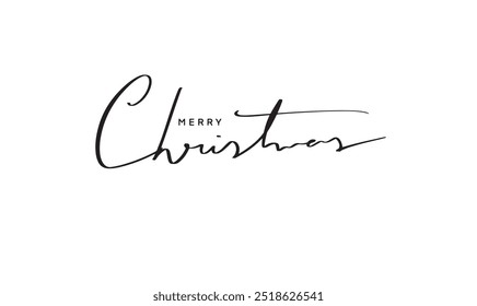 merry christmas text font calligraphy hand written script vector illustration happy new year 2024 2025 2026 2027 time calendar december winter season invitation gift decoration sale holiday element