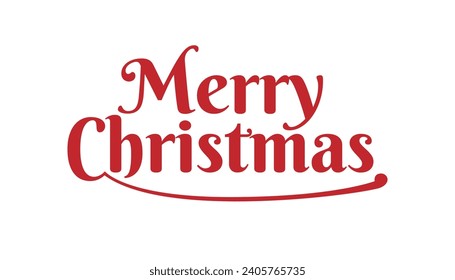 Merry Christmas Text. Merry Christmas Font. Merry Christmas Letter Vector. 