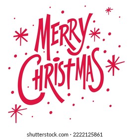 Merry Christmas text in Funny Cartoon Comic Style