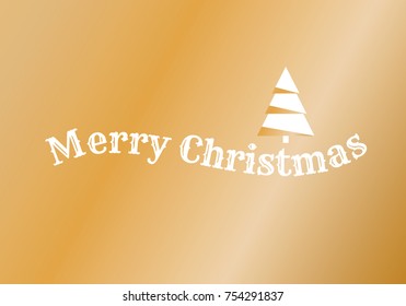 Merry Christmas Text Graphic Vector Illustration
